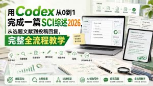 用Codex从0到1完成一篇SCI综述2026,从选题文献到投稿回复,完整全流程教学-如意资源库