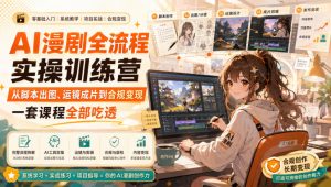 AI漫剧全流程实操训练营，从脚本出图、运镜成片到合规变现，一套课程全部吃透-如意资源库
