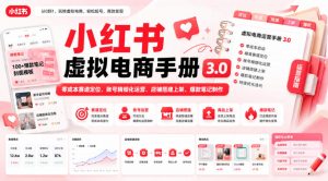 小红书虚拟电商手册3.0,零成本赛道定位、账号精细化运营、店铺搭建上架、爆款笔记制作-如意资源库