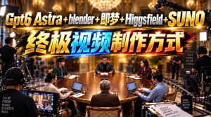 GPT-6 Astra+Blender+即梦+Higgsfield+Suno=终极视频制作方式!-如意资源库