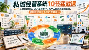私域经营系统10节实战课,从战略到执行,从产品到客户,从个人能力到组织能力,助你构建经营系统的整套闭环-如意资源库
